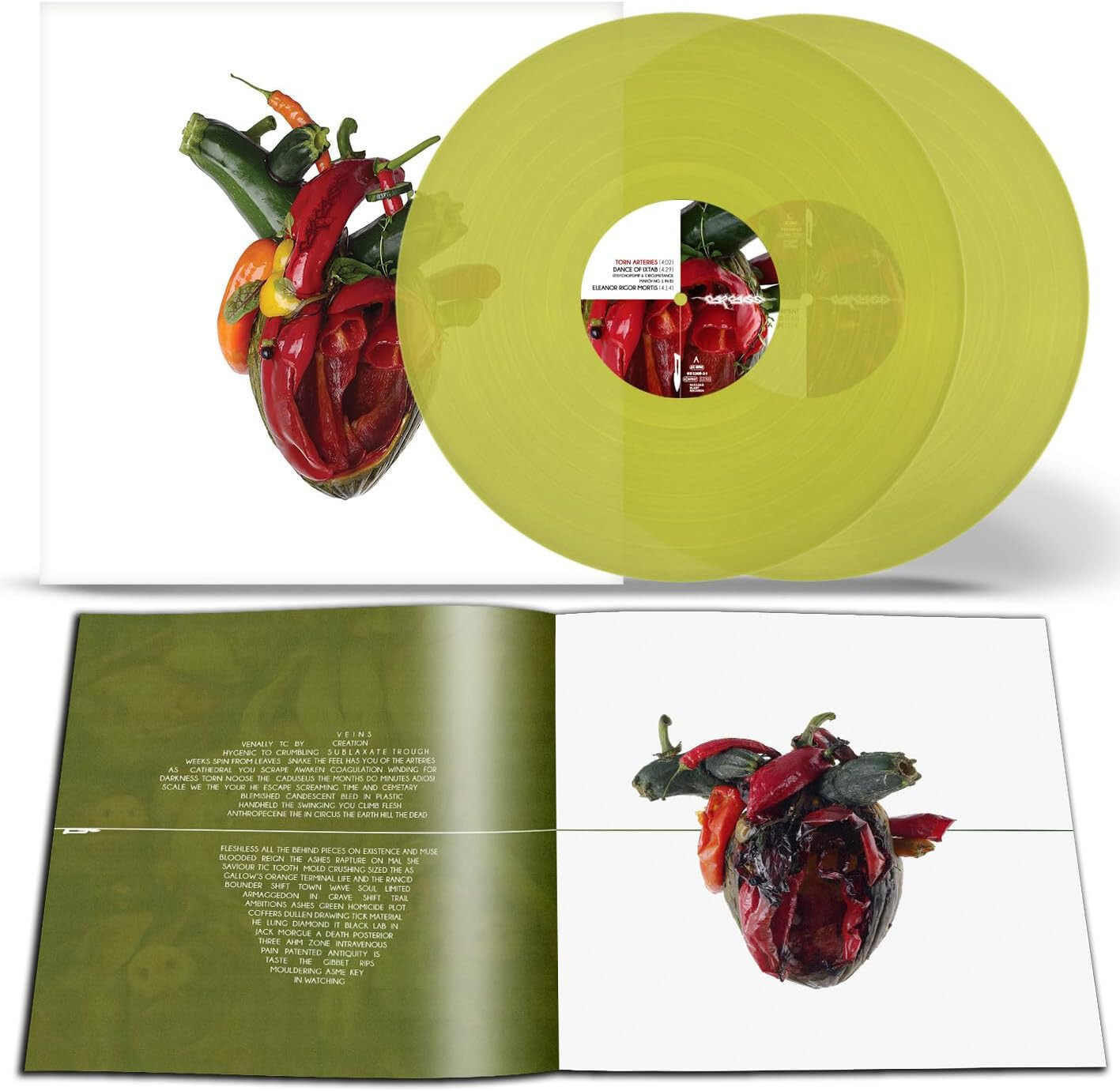 Carcass Torn Arteries Doppio Vinile Lp Colorato Verde Lime Trasparente Nuovo
