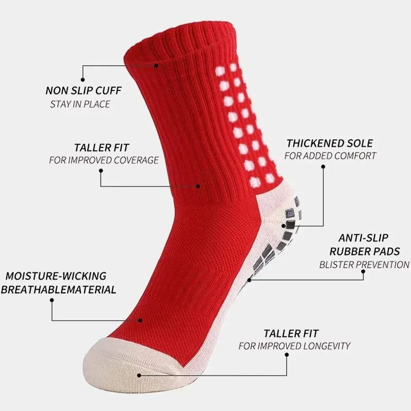 Sports Socks Anti-Slip Skid Hospital Soccer Basketball Football Grip Dots Train