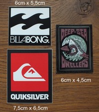 3 Sticker Aufkleber Billabong Quiksilver Shark Surf  Windsurf Kiteboard Big Wave