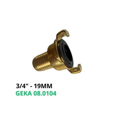 08.0103 Schnellkupplung Orginal Geka Messing Schlauchkupplung  Tülle 3/4'' 1''