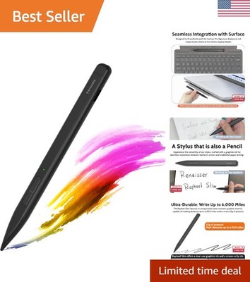 Lightweight Slim Pen 2 for Surface Pro: 30-Hour Battery Life and Rapid Charging