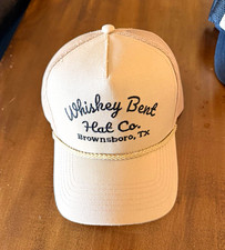 Whiskey Bent Beige Solid Trucker Hat Mesh Bac...