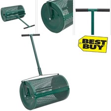 Compost Spreader Moss Manure Spreaders Roller Green Steel KOVOL