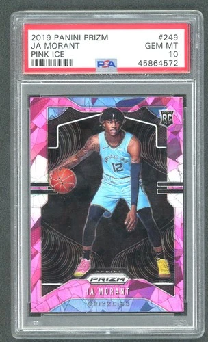 2019-20 Panini Prizm Ja Morant Pink Ice #249 PSA 10 GEM MINT RC ROOKIE