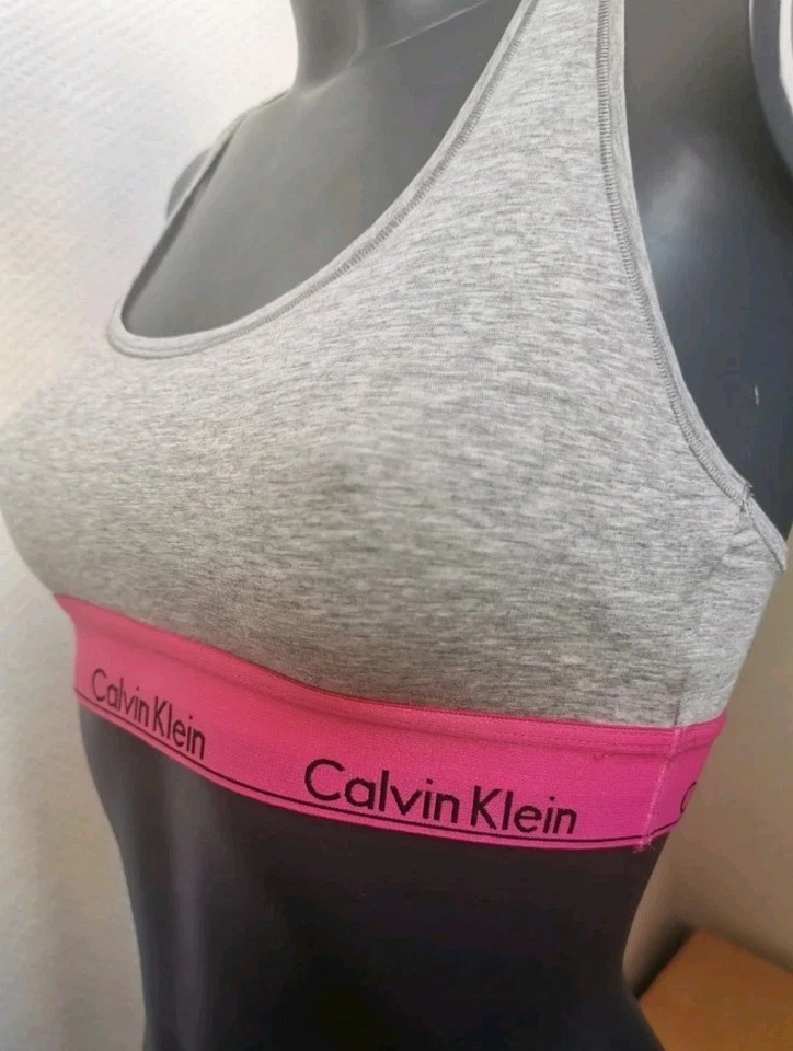 Calvin Klein Sport BH Gr. S / M Bustier Dessous Unterwäsche Top Grau  Fitness - Bild 3 von 4