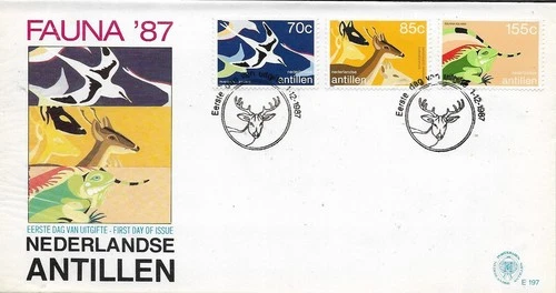 1987 NETHERLANDS ANTILLES BIRDS WILDLIFE ON SUPERB FDC