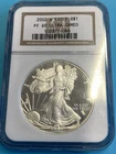 2002 (W) American Silver Eagle NGC PF 69 Ultra Cameo Silver Dollar Coin