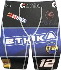 Ethika Staple Boxer Briefs | NASCAR Racing | Size Boys Small | Black & Blue