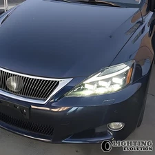 Pair For 2006-2013 Lexus IS250 IS350 ISF LED Projector Headlight DRL W/Animation