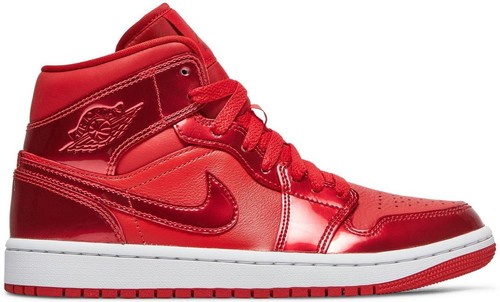 Wmns Nike Air Jordan 1 Mid SE Red White HJ9337-106 Sneaker Shoe