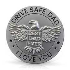 Christmas Birthday Gifts for Dad from Daughter Son - Metal Silver Drive Safe