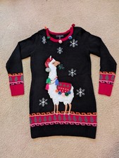 Llama Christmas Sweater NWT Ladies Size Medium, PomPom, 33 Degrees, Holiday