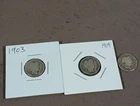Lot Of 3 Barber Dimes-1903, 1909, & 1913