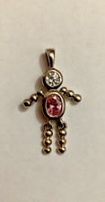 Birthstone Baby Boy October Light Pink .925 Sterling Silver Charm