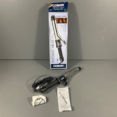 Conair Instant Heat 1'' Curling Iron 30 Second Heat Up 25 Heat Settings Auto Off