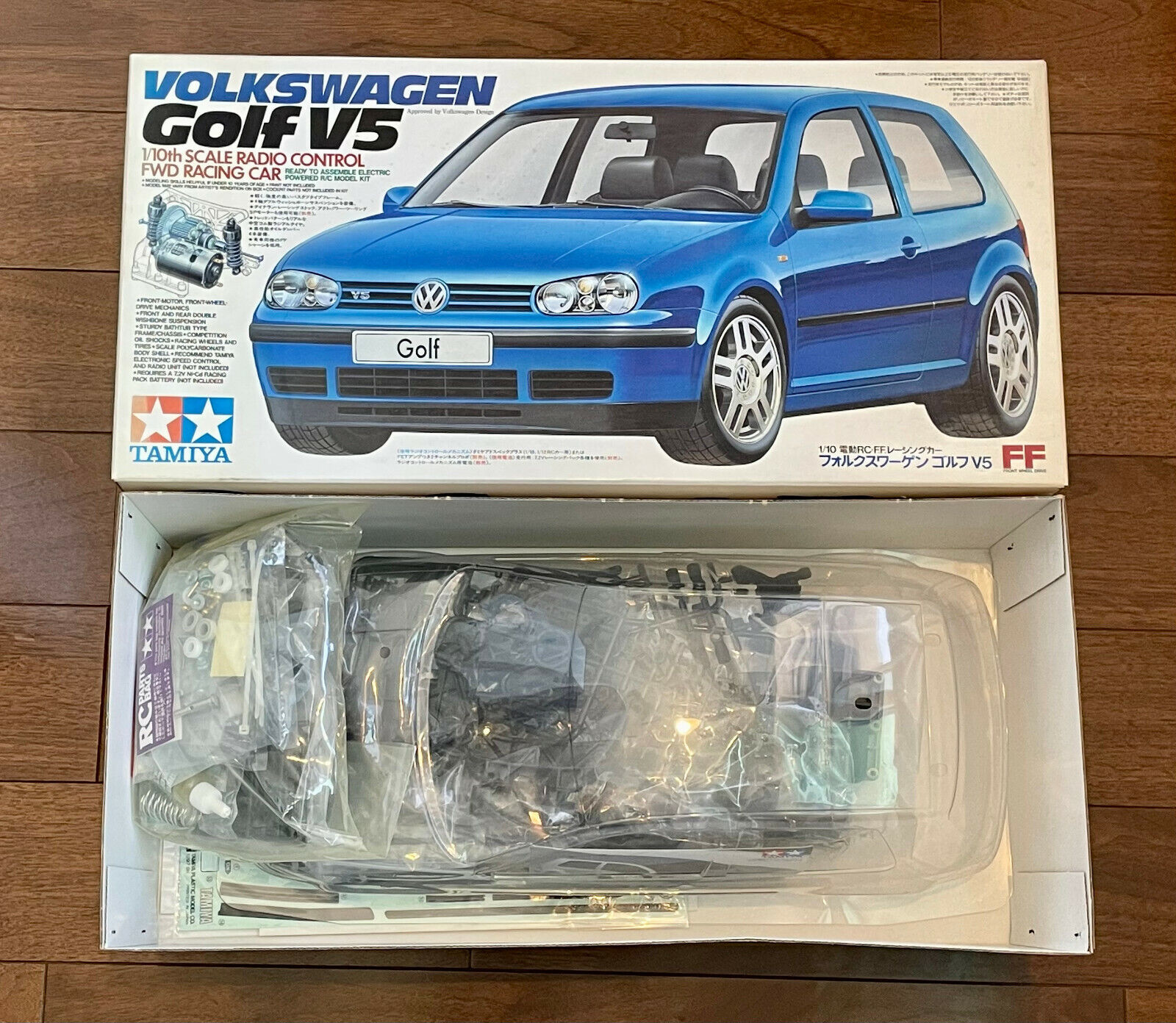 Tamiya 1/10 RC Volkswagen Golf V5 FWD Racing Car Model Kit 58206 from Japan F/S