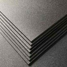 Pack of 2 ABS Plastic Sheet 1/8" Black Plastic Sheet 8" x 12" Rigid Moldable ...