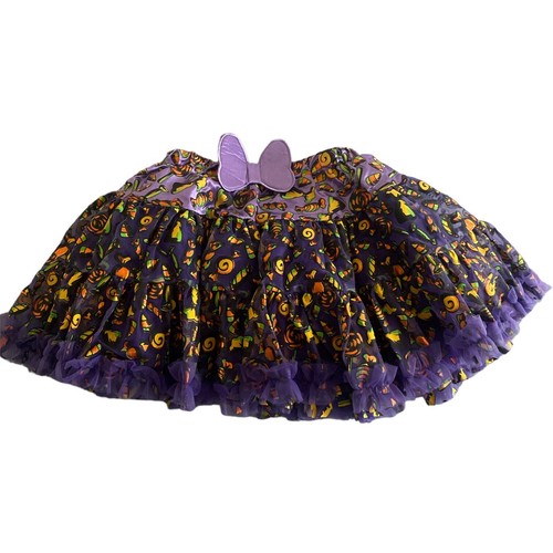 Disney Parks Girl’s Skirt Medium Purple Candy Pattern Lined Layered Ruffle Tulle - Picture 1 of 7