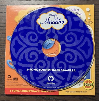 Brad Kane, Lea Salonga – Aladdin 2-Song Soundtrack Sampler - 2004
