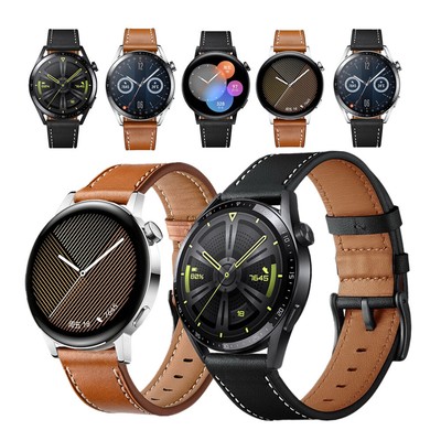 Watch Band For Huawei Watch GT 4 3 2 2e Pro 46mm Classic Genuine Leather Strap