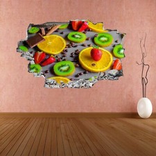 Fresh Fruits Slices Wall Sticker Mural Decal Home Office Pub Kitchen Decor CH9