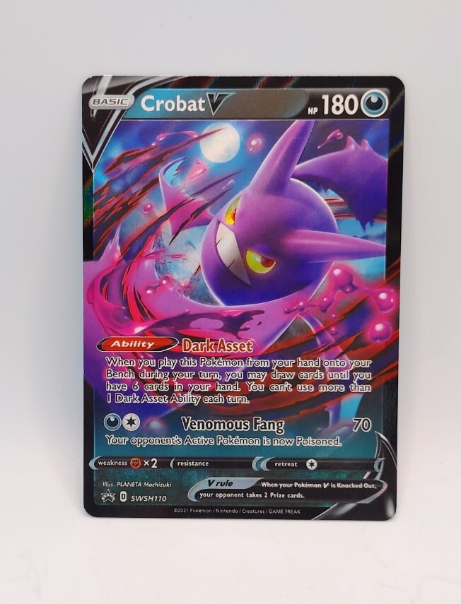 Crobat V Black Star Promo Holo Rare SWSH110 Near Mint Pokemon TCG