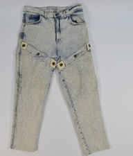 VTG 80s 90s Stone Acid Light Blue Wash Prima Classe Made Israel 34 Womens Jeans