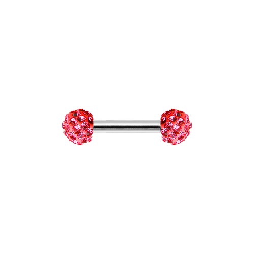 Pair of 14G Nipple Rings Barbell w/ Ferido CZ Gem Ends - 9 Colors Available - 第 4/10 張圖片
