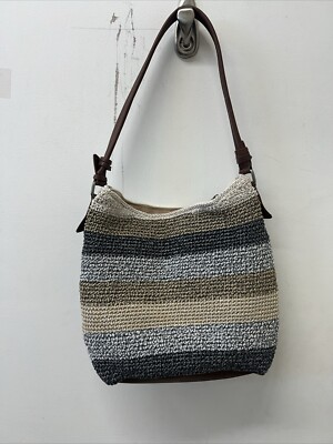 The Sak Sequoia Crochet Hobo Bag Shoulder Bag Zip Top Classic Purse