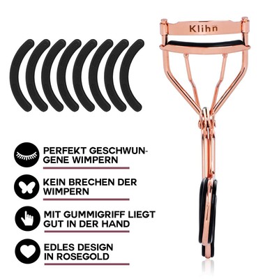 Wimpernzange Mit 3 Ersatzpads – Aus Karbonstahl, Ergonomischer Griff – Für Alle Augenformen