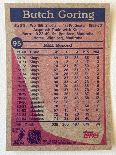 1984-85 Topps Hockey Card Pick From List !! - Picture 175 of 305