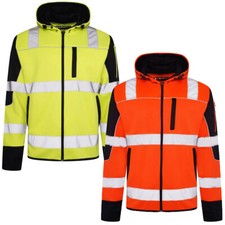 Hi Vis Kapuzenpullover mit Reißverschluss reflektierende Sicherheit Schutz Arbeitskleidung Jacke