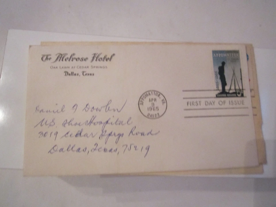 (5) 1971 MELROSE HOTEL FIRST DAY OF ISSUE COVERS - DALLAS, TEXAS - Image 3 of 4