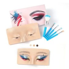 Makeup Practice Face Board, 3D Reusable Makeup Practice Face Board White