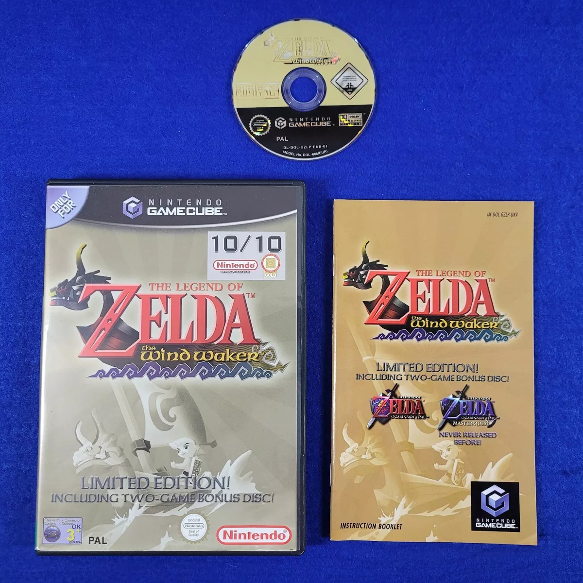 Legend of Zelda Wind Waker w/Bonus Disc Ocarina & Master Quest