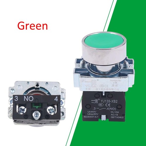 22mm Red/Green/Yellow/White/Blue/Black Self-reset Momentary Push Button Switch - Picture 10 of 16