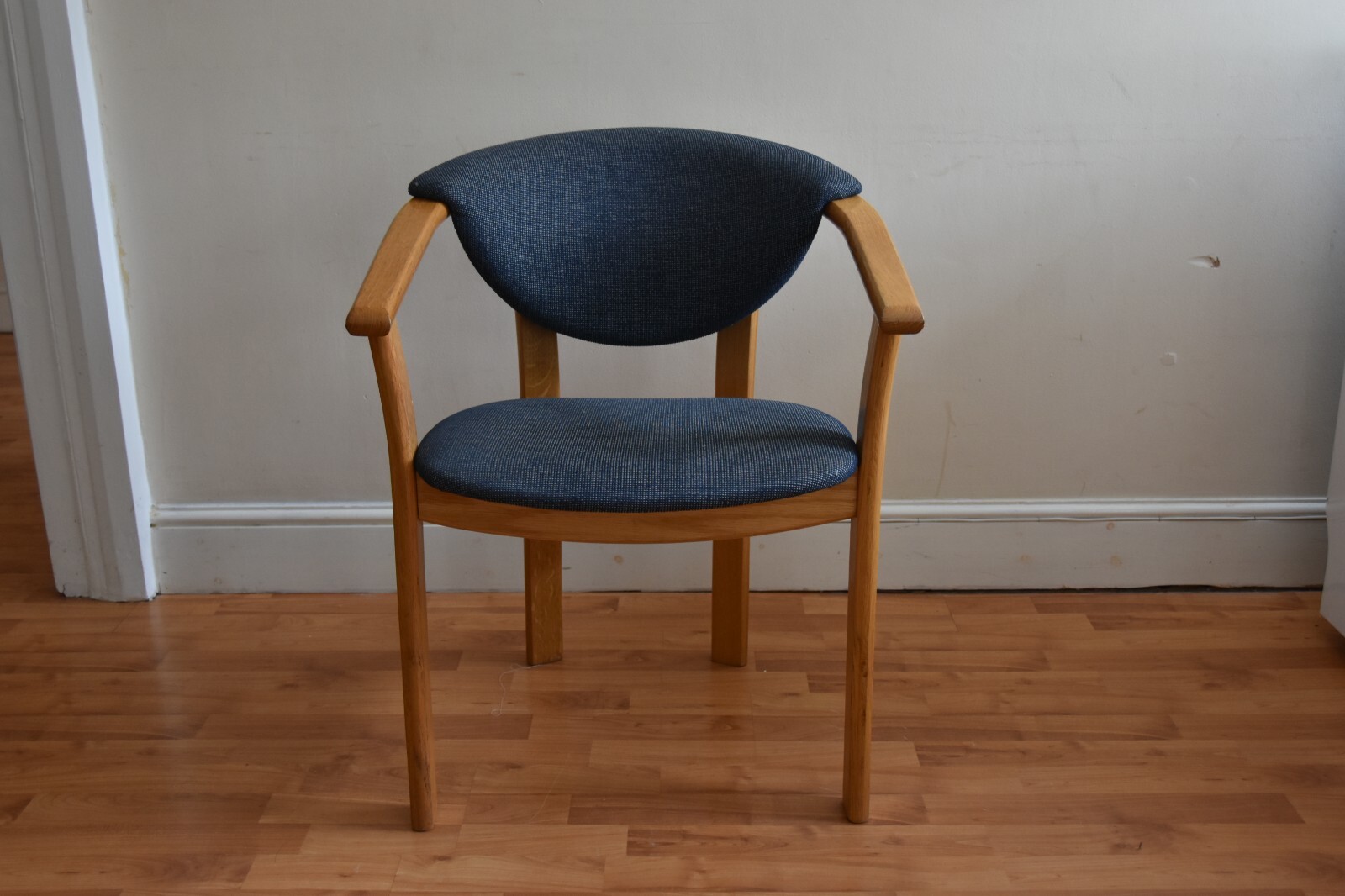 Set of 6, blue fabric, upholstered, Dining/Occasional Chairs eBay