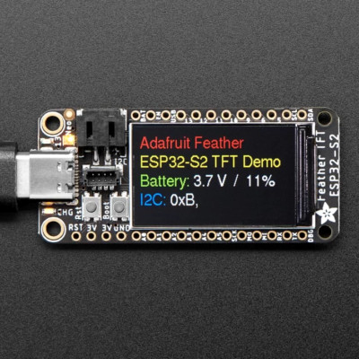 Adafruit ESP32-S2 TFT Feather, 4MB Flash, 2MB PSRAM, WiFi/WLAN, STEMMA QT, 5300