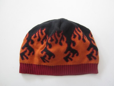Gymboree Boys Flames Sweater Hat Beanie 3 4 Years EUC