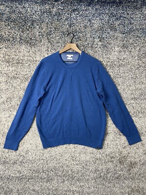 Brax Feel Hi Flex Good Men’s V Neck Sweater Blue Size Large