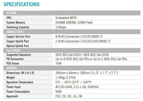 IDIS DH-2010P DirectIP PoE-Switch mit 10 Ports - Bild 3 von 3