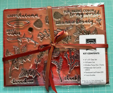 HERO ARTS My Monthly Hero Kit Stamps Dies Only September 2018 Autumn Leaves Vase