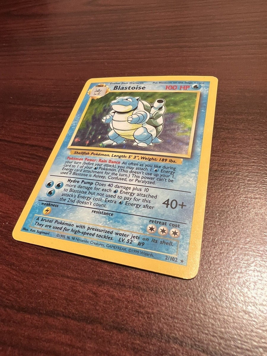 pokemon card blastoise 2 102 Blastoise-Holo 1999 TCG Base Set 1st Edition #2/102 (PSA or BGS Graded) - 1999 clear acrylic holder that perfectly accentuates the stunning visual design and character artwork Star Holo 1st Edition Blastoise
