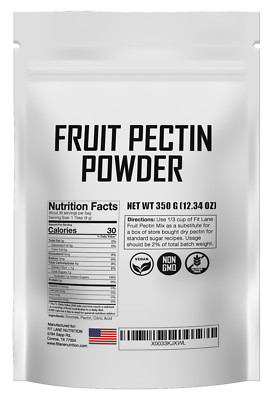 Fruit Pectin Powder for Jams and Jellies. Natural, Vegan and NON-GMO. 350 Grams