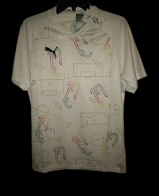 Puma Neymar Jr Thrill Men's Soccer Jersey Shirt White Size Large 605670 05 