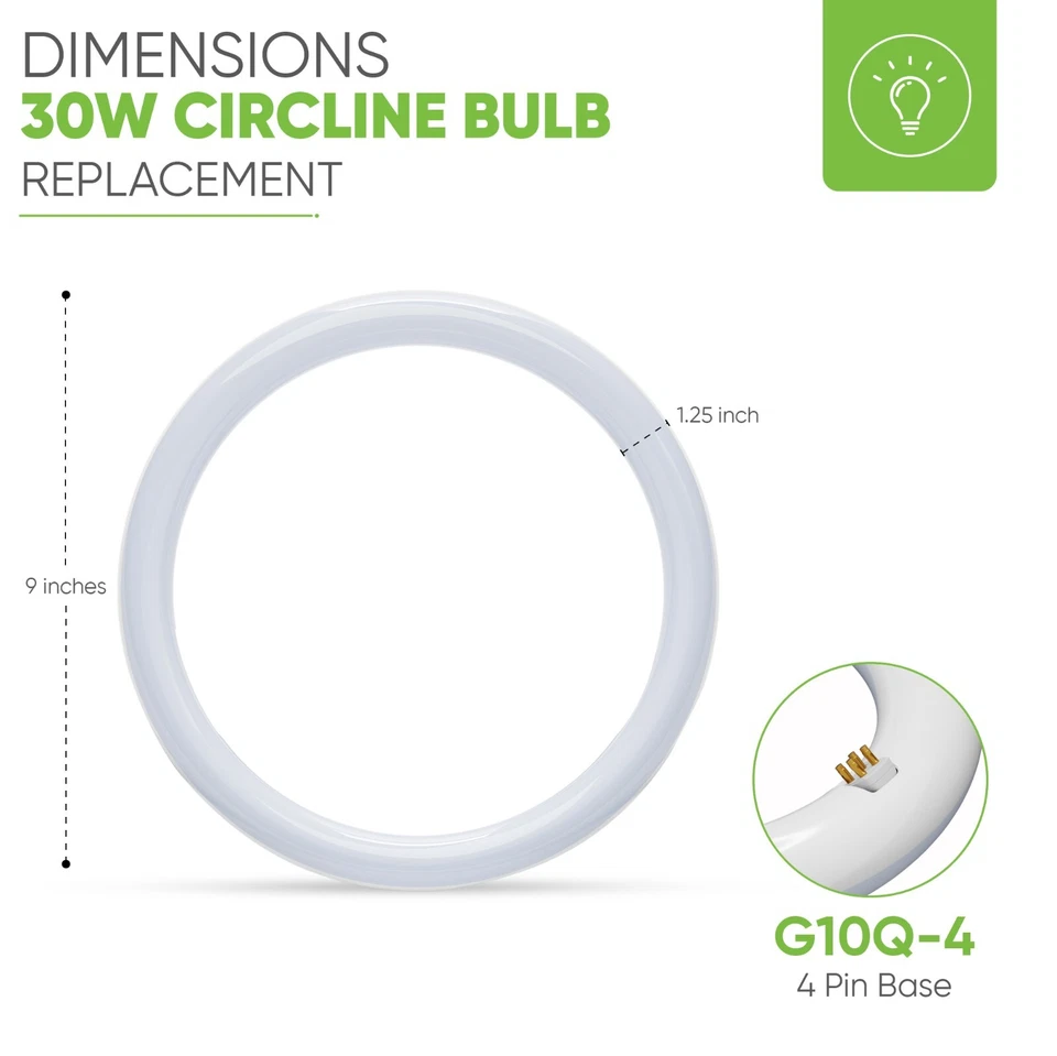 9 inch T9 Circline LED Type A Plug & Play Replacement for 30W FC9T9, FCL30 - Image 3 of 4