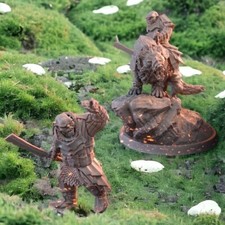 Assault Orc Warleader Foot  Mounted 28mm Fantasy Wargame  Display Miniatures