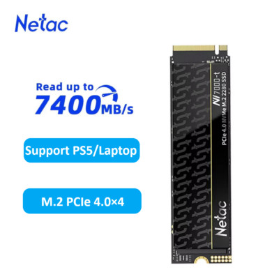 Netac 1TB SSD Festplatte PCIe4.0 NVMe M.2 2280 7000MB/S Interne Festplatte PS5