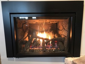 Rushmore Direct Vent Gas Fireplace Insert Truflame 35 Dual Flame