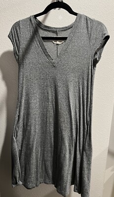 CURRENT/ELLIOTT  V-Neck Pocket Dress In Vintage Grey - Size 0